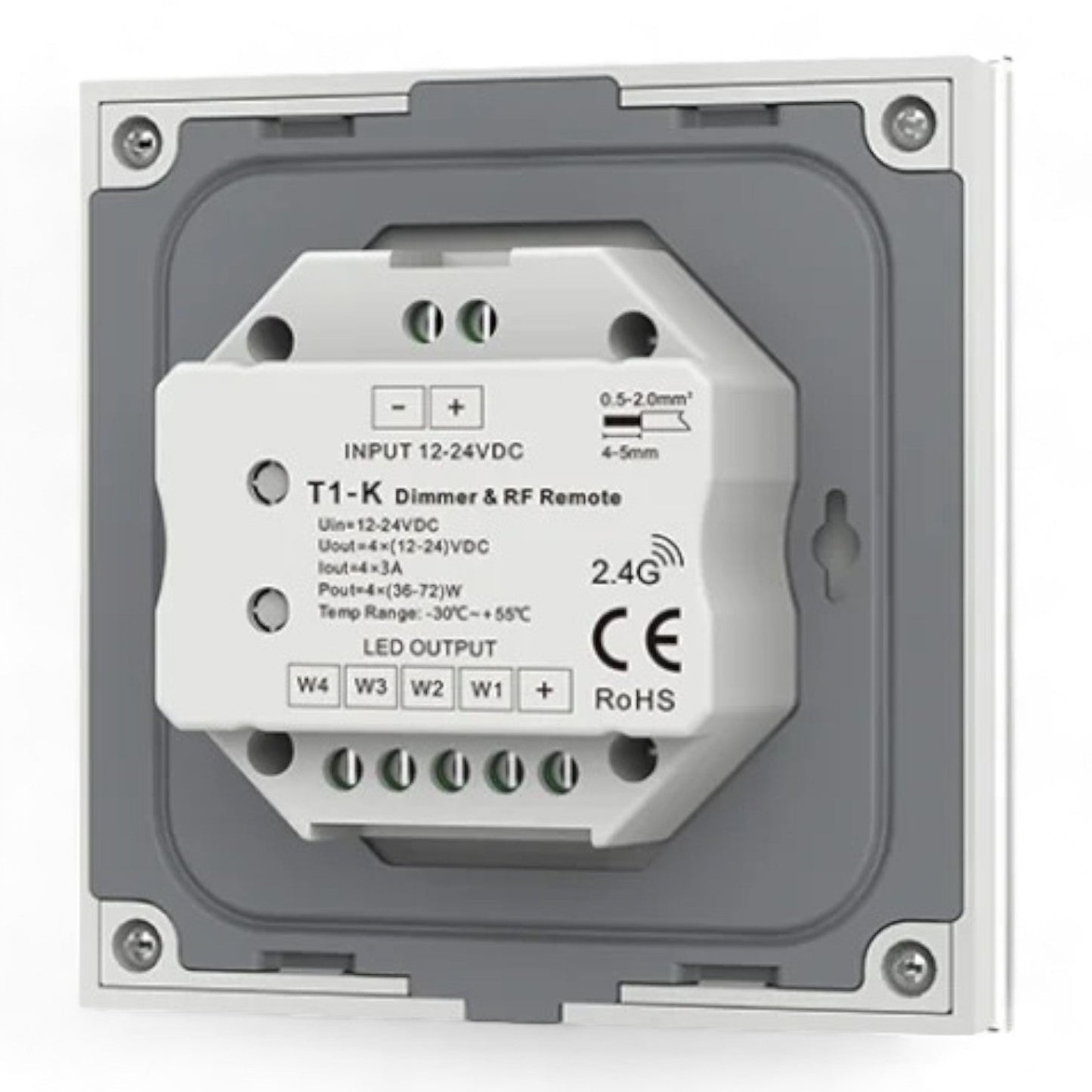 modern t1k dimmer control in white finish
