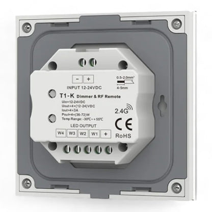 modern t1k dimmer control in white finish