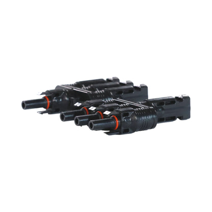 solar 3-to-1 Y adapters positioned for assembly