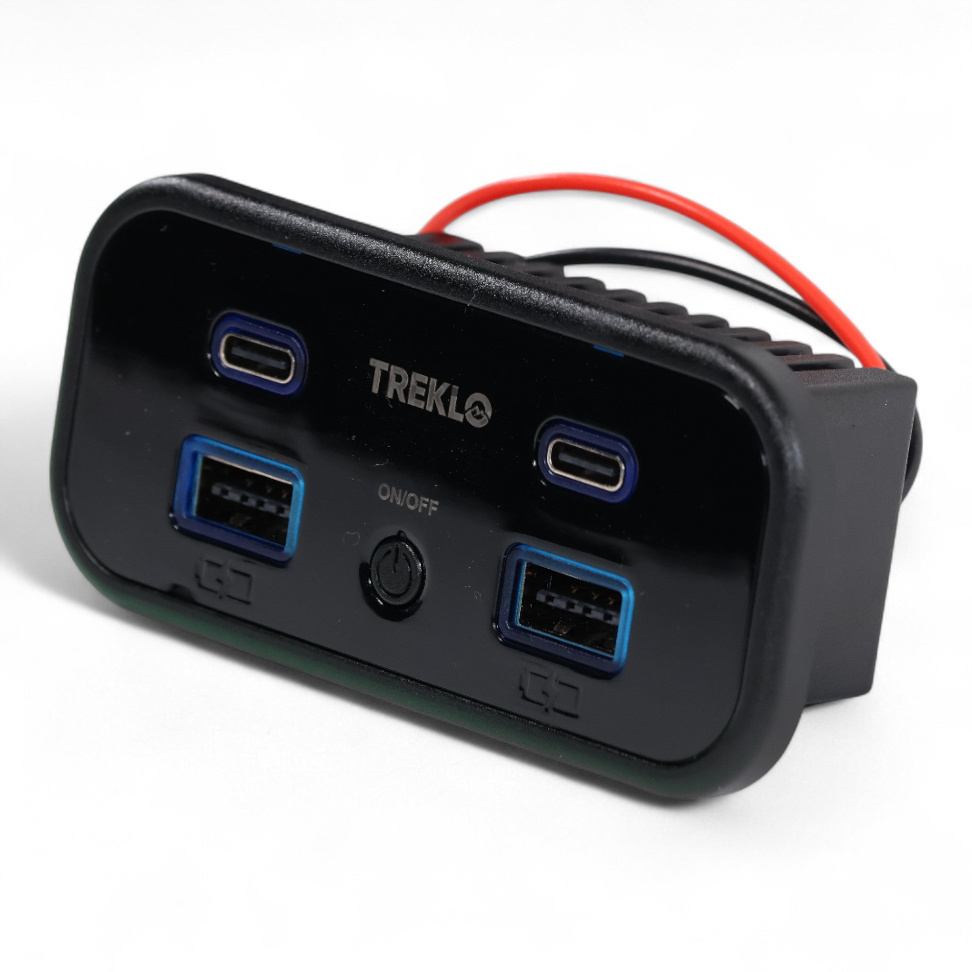 Treklo MultiCharge Quad USB-A USB-C Black – TREKLO AUSTRALIA