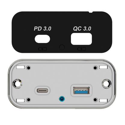 rv recessed usb a and usb c power outlet