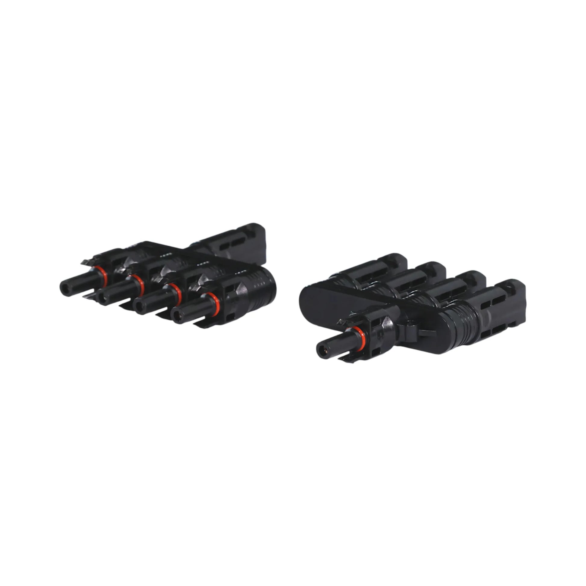 4-input solar MC4 connectors shown with wiring