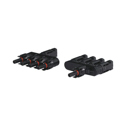 4-input solar MC4 connectors shown with wiring