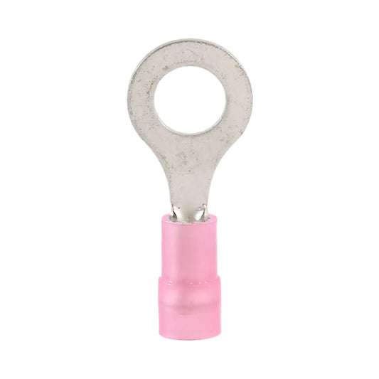 Red nylon insulated ring terminal M6 (100 pack) for caravan, rv, and campervan 12v wiring connections