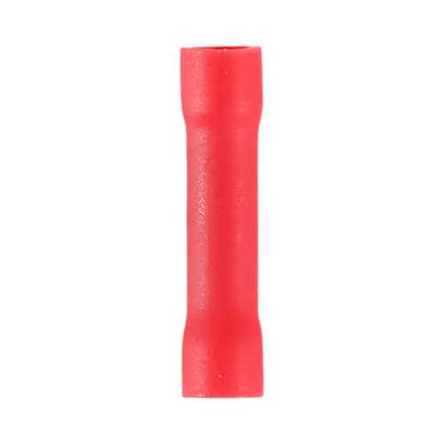 Red vinyl insulated butt splice connector (100 pack) for caravan, rv, and campervan 12v wiring joins