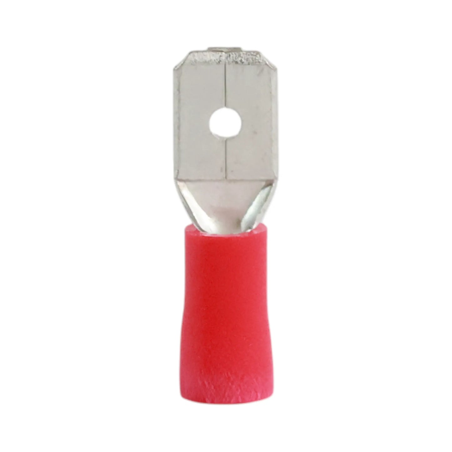 Red vinyl male quick disconnect (100 pack) for caravan, rv, and campervan 12v wiring connections