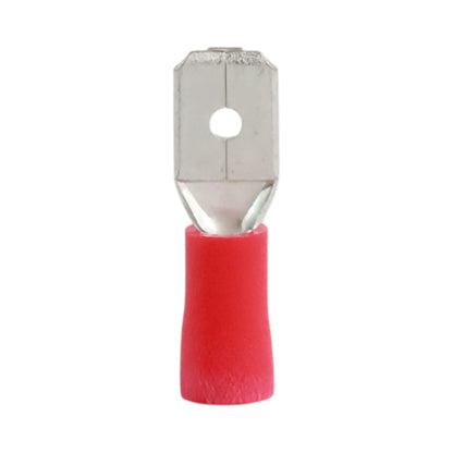 Red vinyl male quick disconnect (100 pack) for caravan, rv, and campervan 12v wiring connections