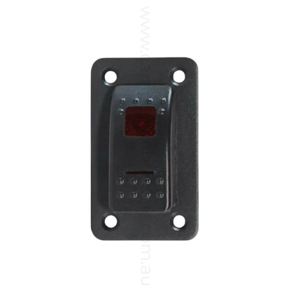 marine style 1 way rocker switch panel with dual illumination for campervan fitouts