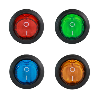 round toggle switch with led indicator for campervan 12v accessory control