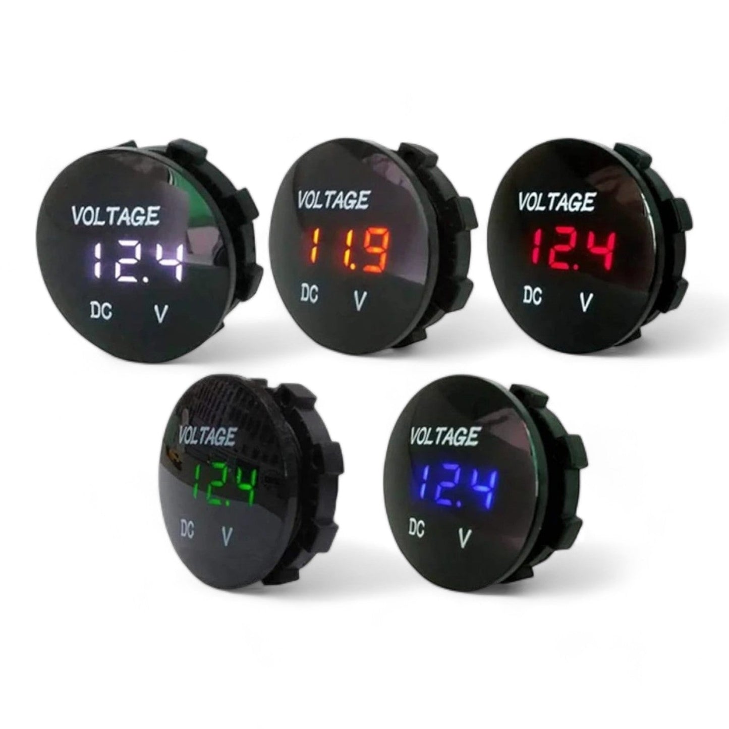 round waterproof voltmeter for 12v systems