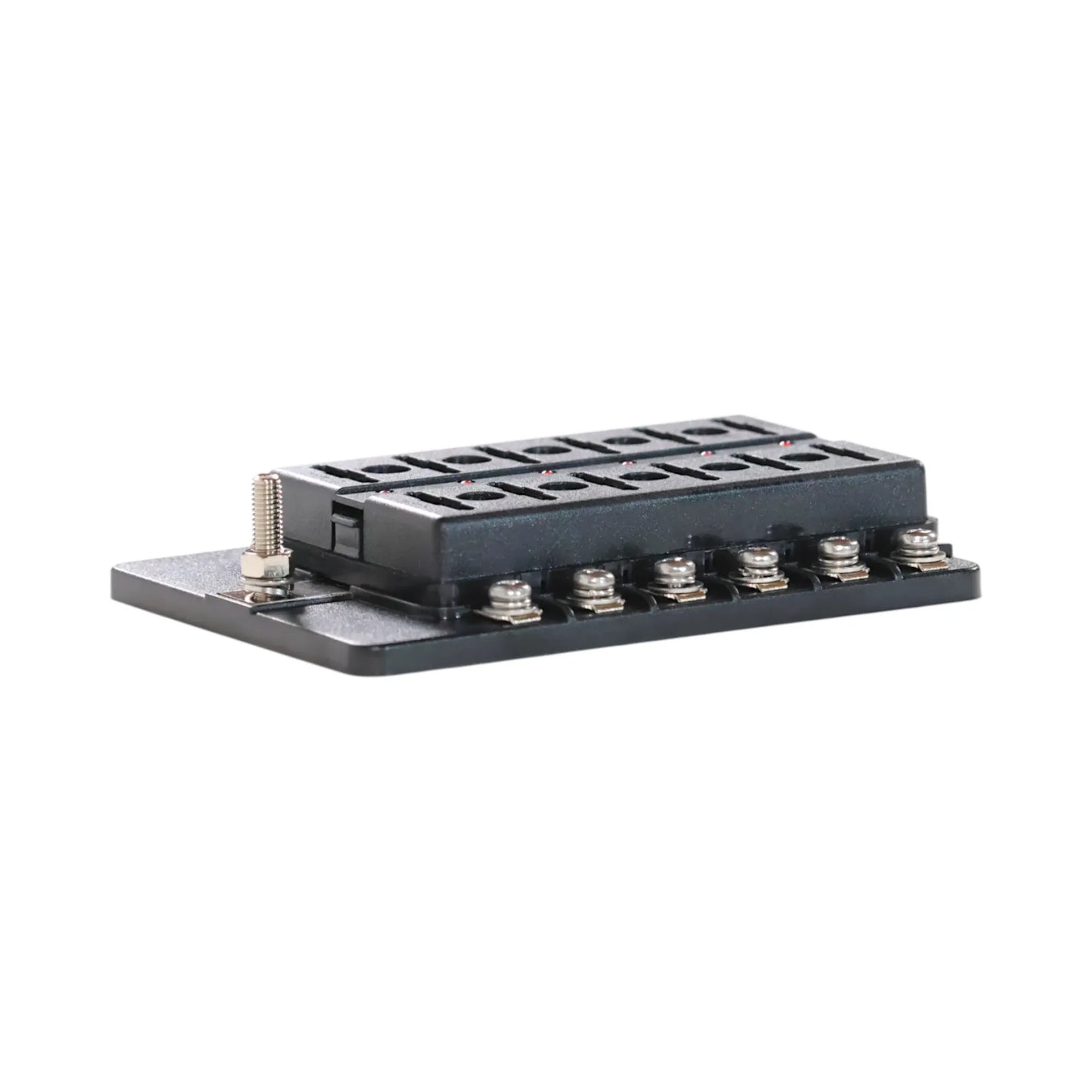 Off grid 12 slot LED blade fuse panel for camper electrical systems