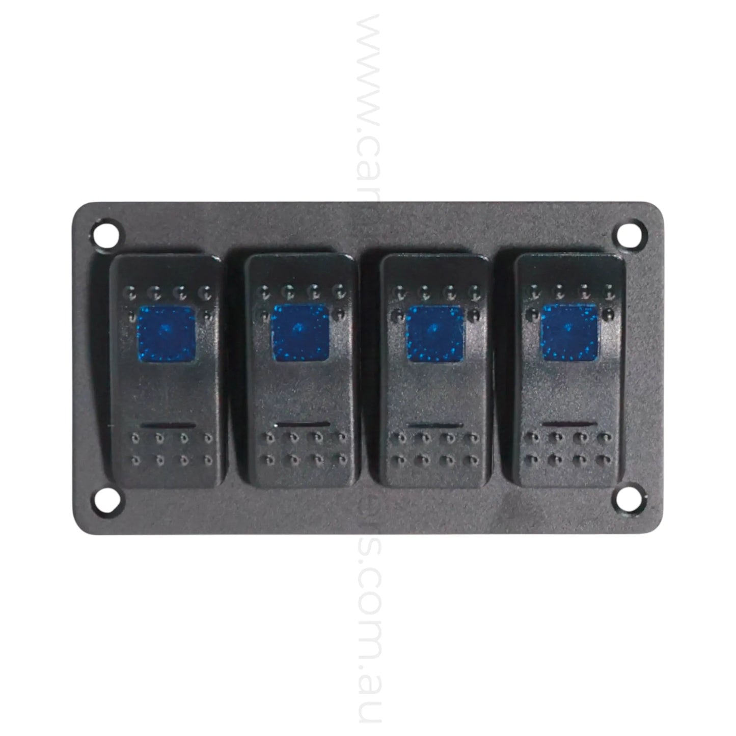 illuminated 4 way rocker switch panel designed for rv 12v systems and control panels