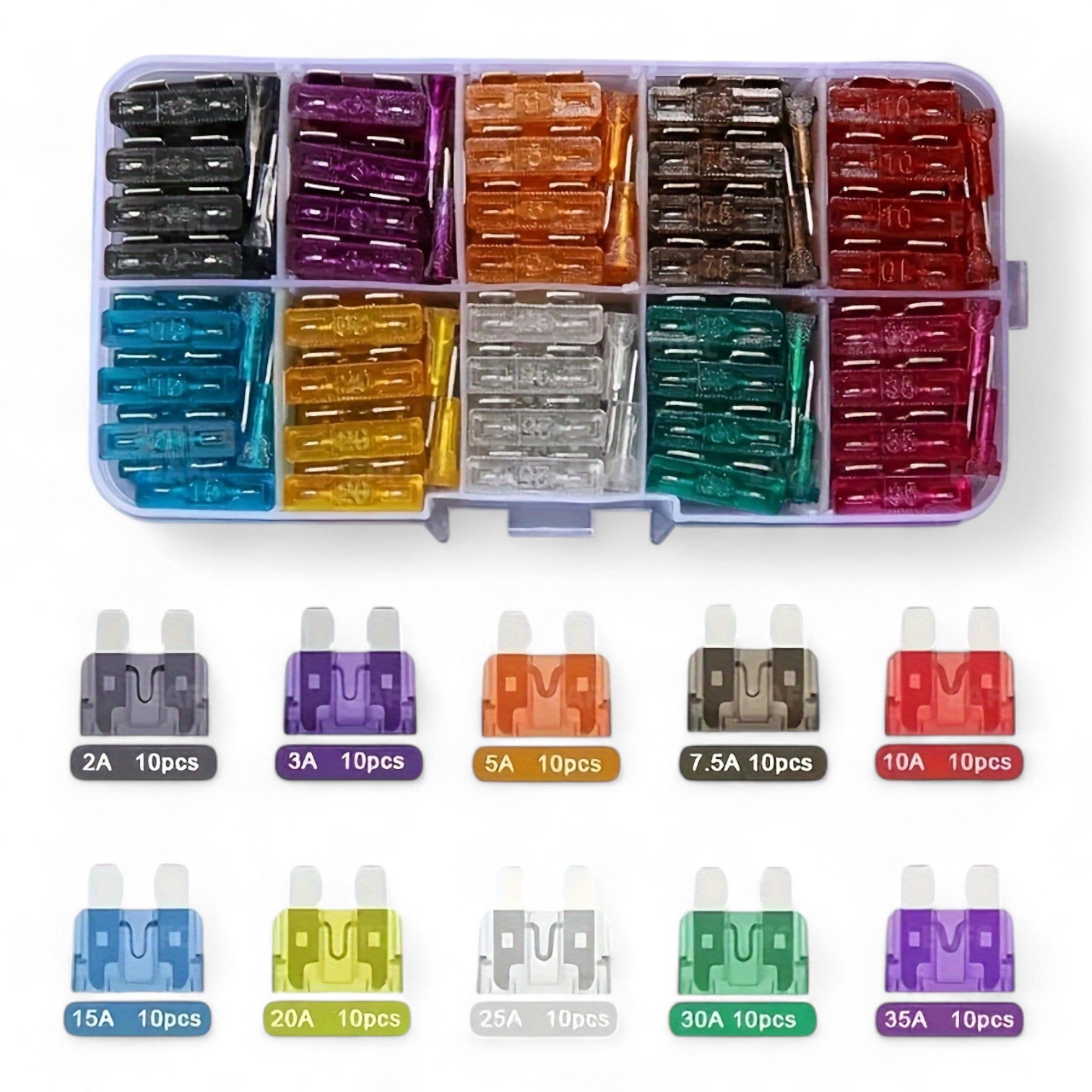 rv blade fuse assortment 100 pack for on board electrical maintenance