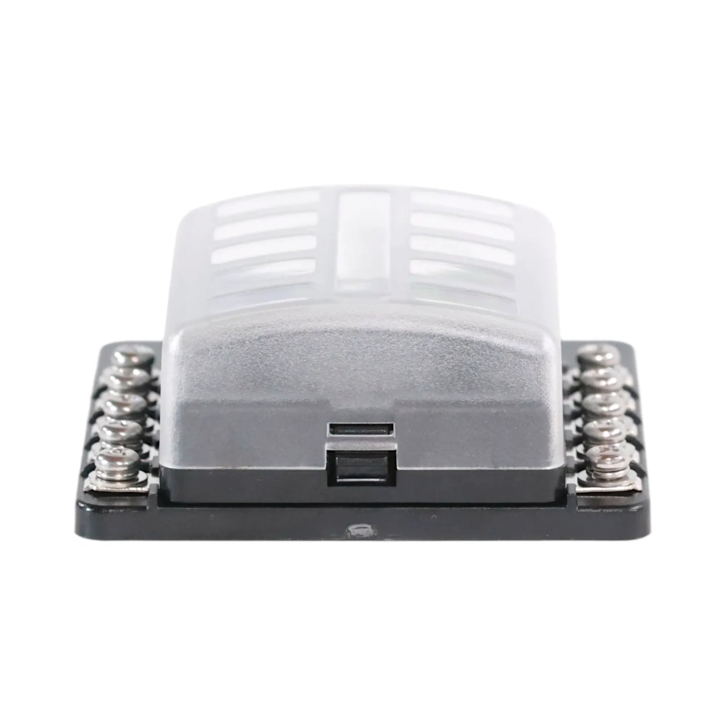 RV blade fuse holder with LED indicator lights and screw down terminals