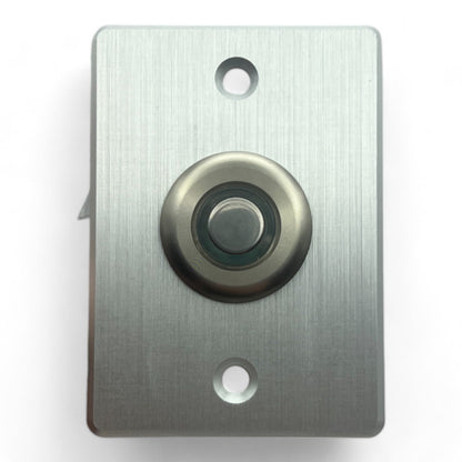 aluminum dimmer switch displayed simply