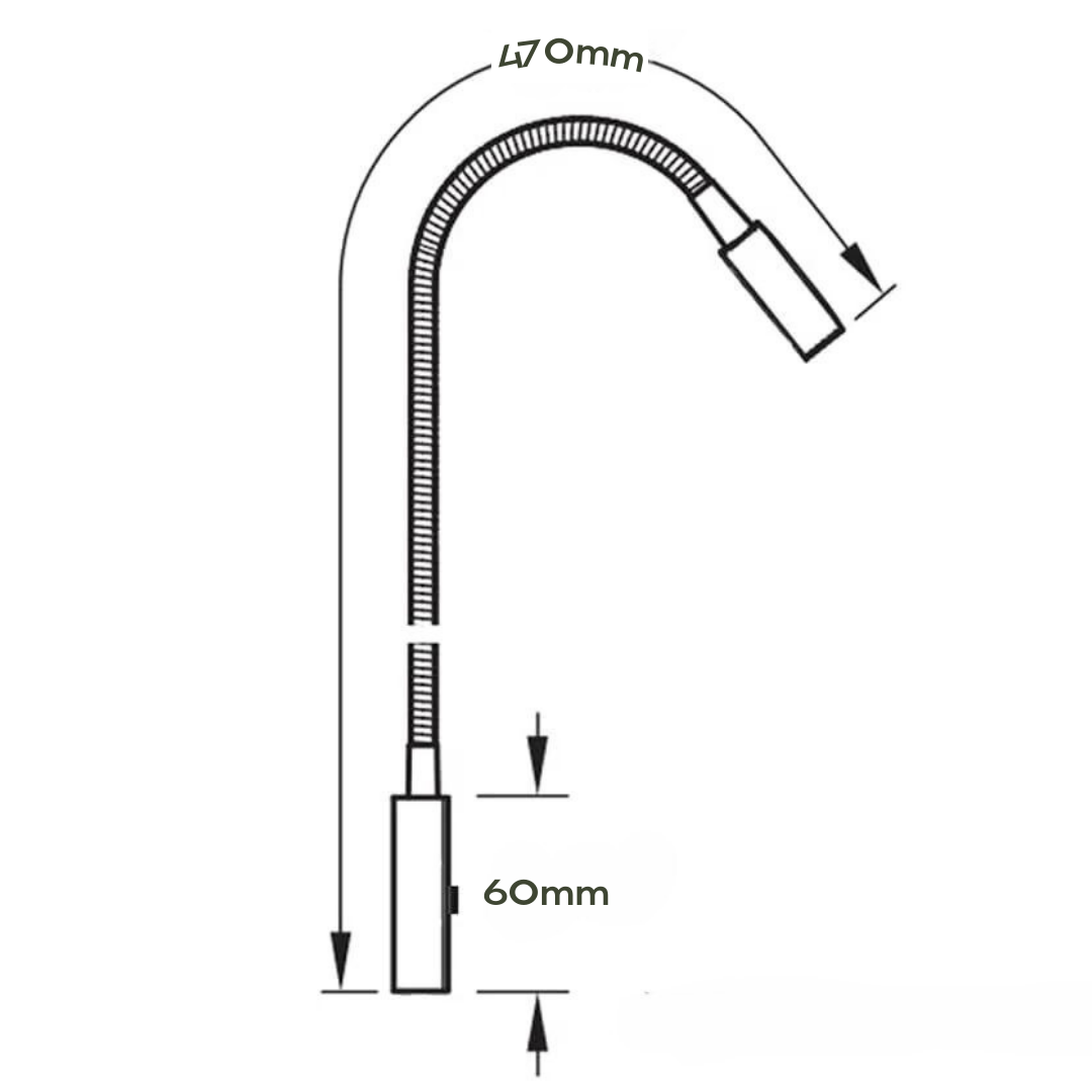 flat flexible reading lamp shown close-up