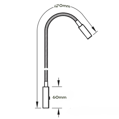 flat flexible reading lamp shown close-up