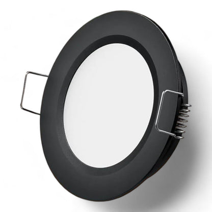 cool white 12v downlight in black housing
