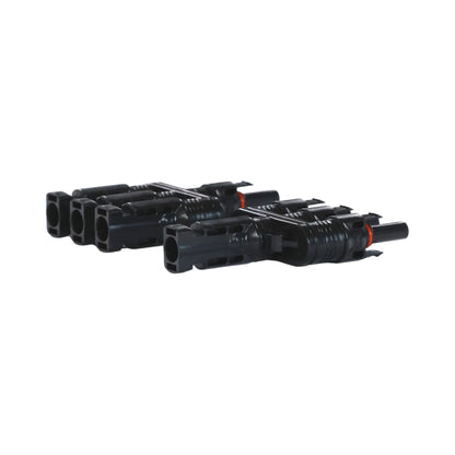 triple-input solar parallel connectors shown with cables