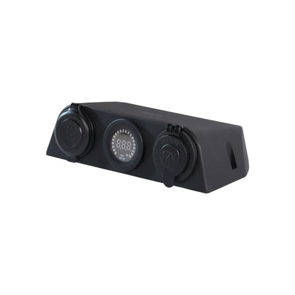 strong black surface mount housing with three slots