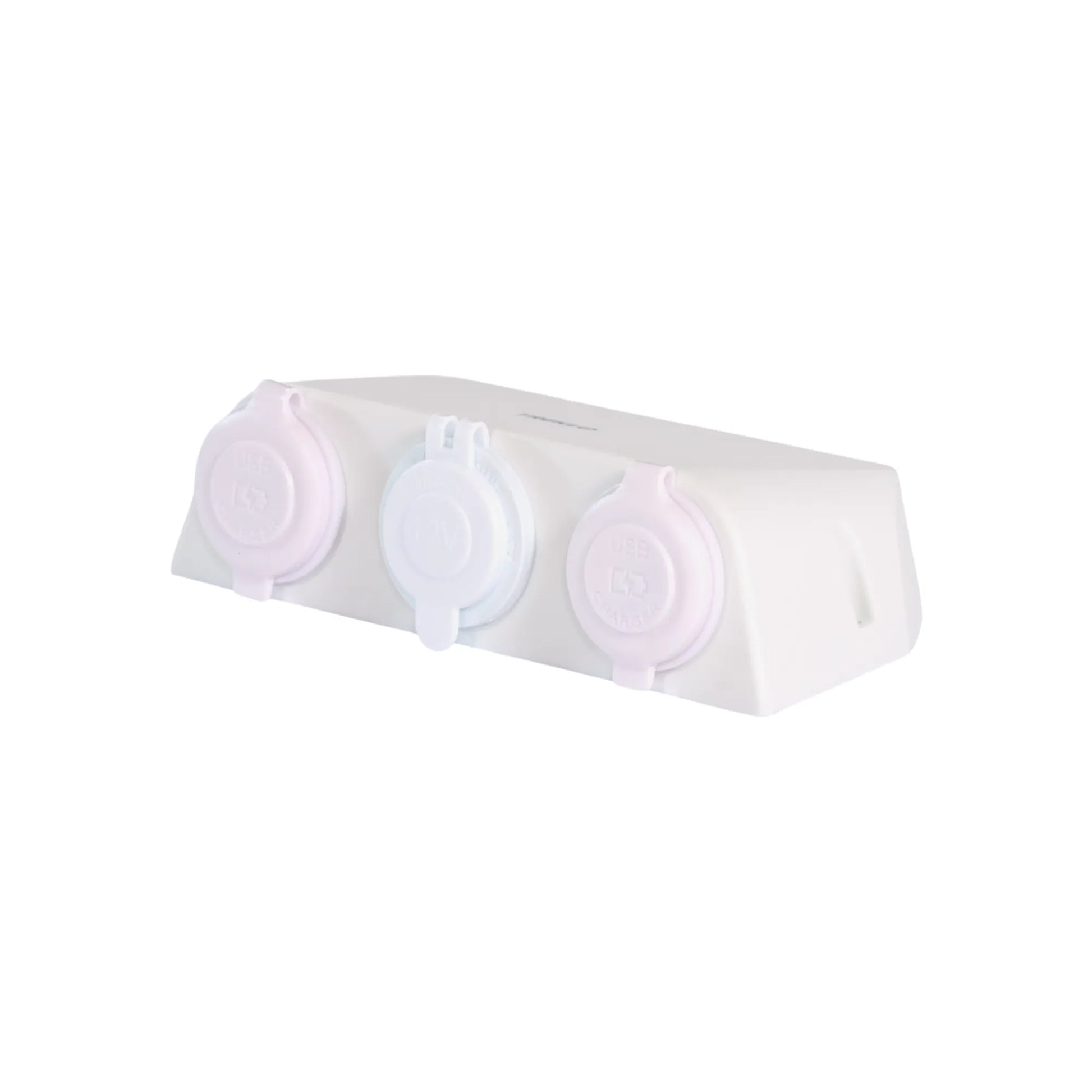strong white surface mount housing with three slots