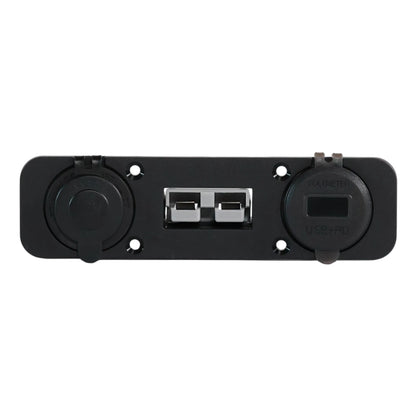 campervan surface mount panel with anderson plug usb a usb c and voltmeter