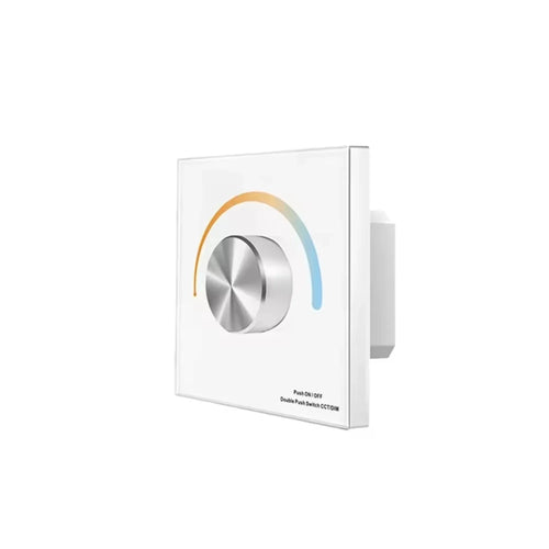t2k white glass dimmer panel shown plainly