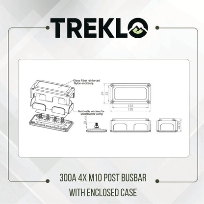treklo 300a m10 four post enclosed busbar for marine applications
