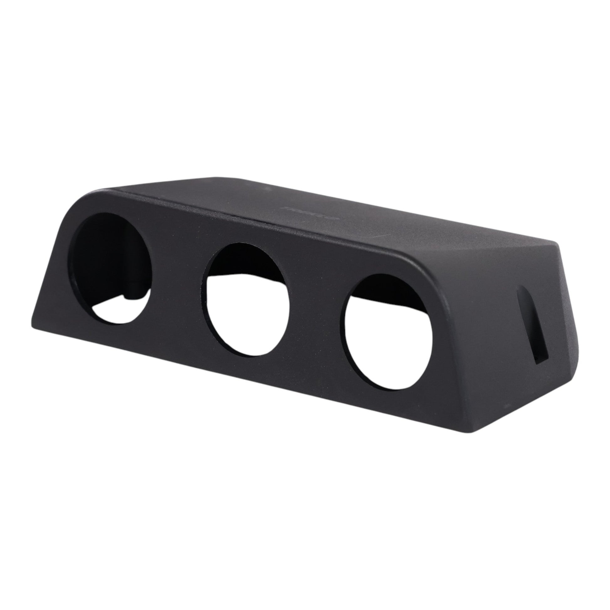 black triple surface mount housing for 12v accessories