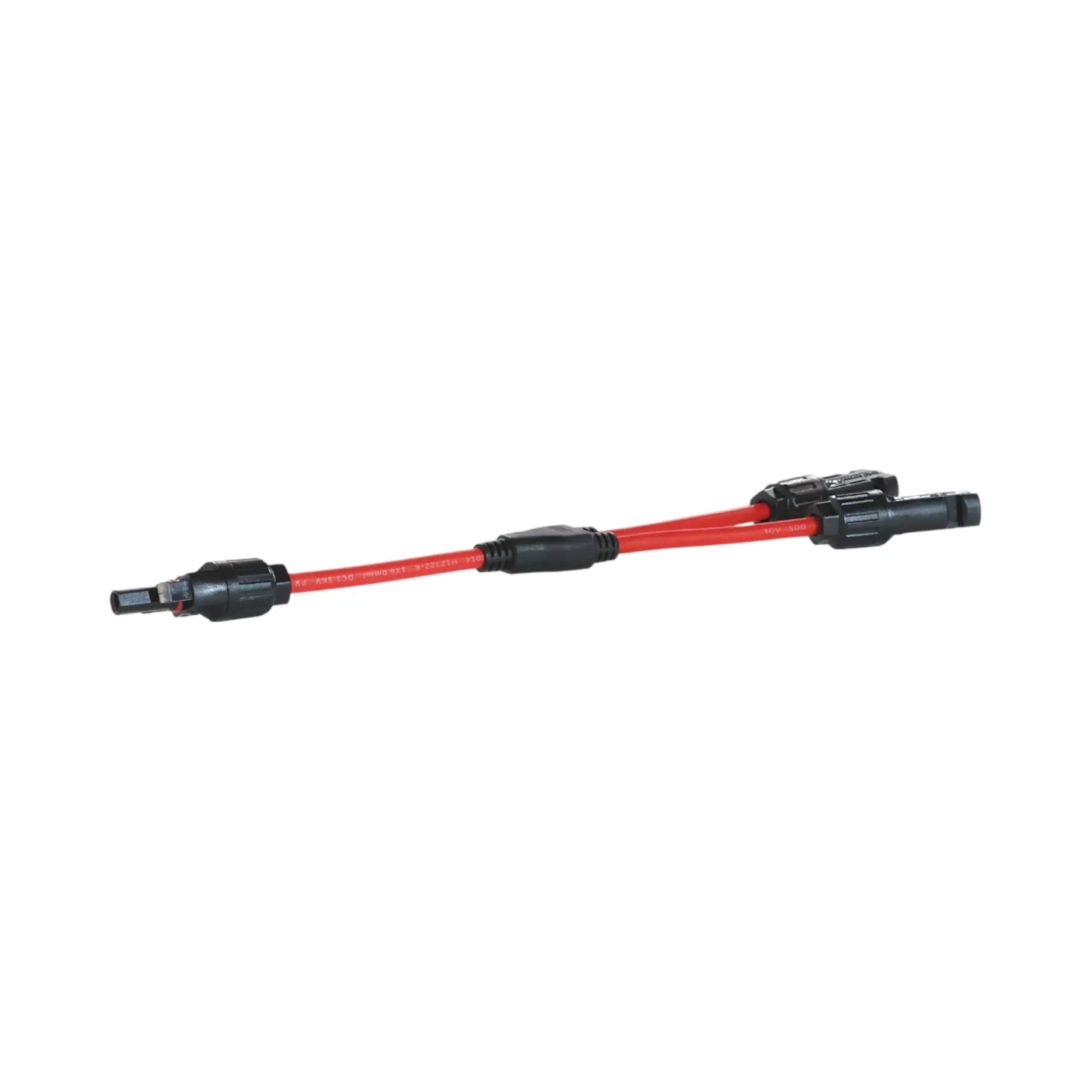 heavy-duty MC4 dual connectors ready for setup