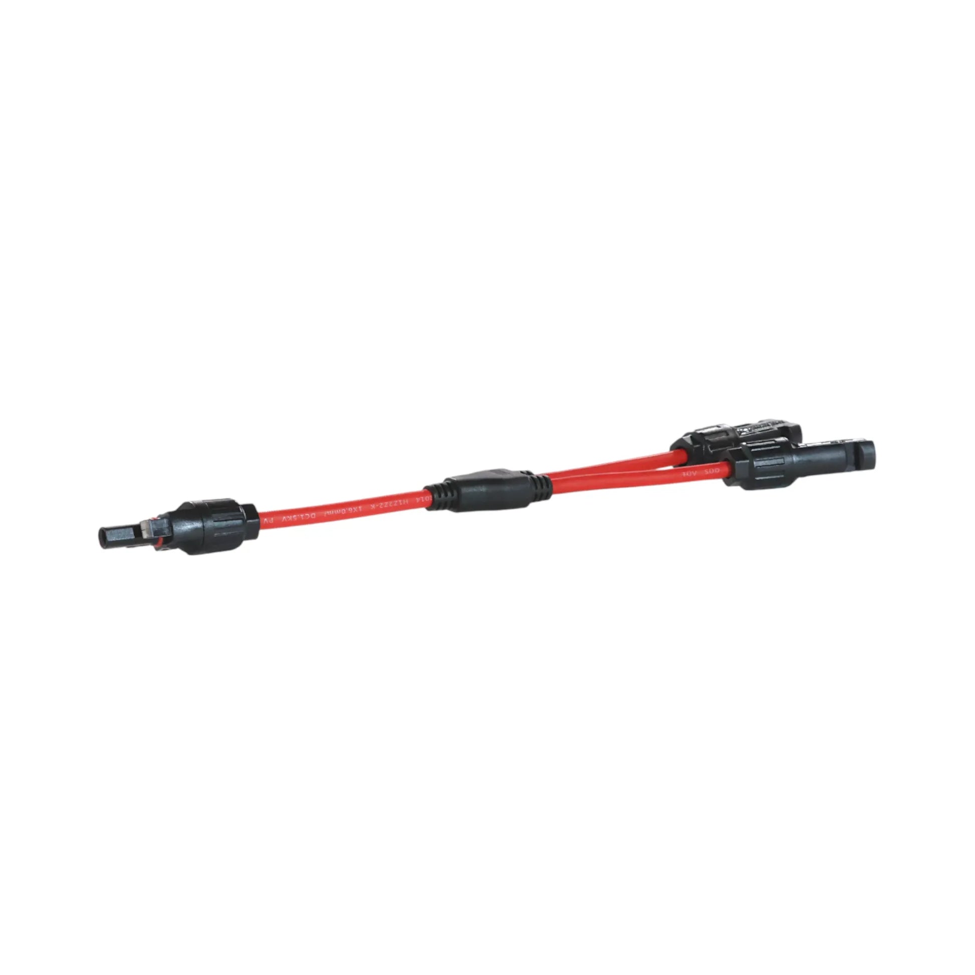 heavy-duty MC4 dual connectors ready for setup