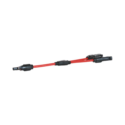 heavy-duty MC4 dual connectors ready for setup