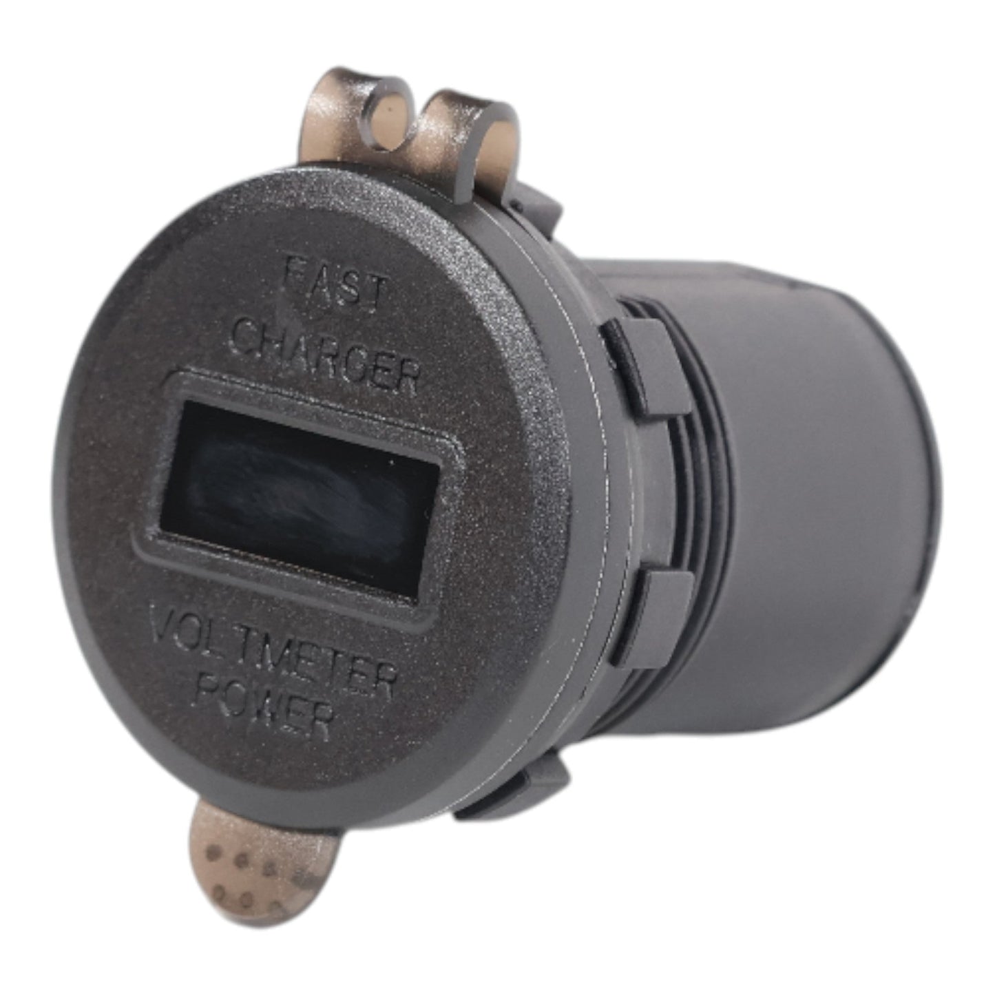 caravan dual usb a charger socket with voltage monitor