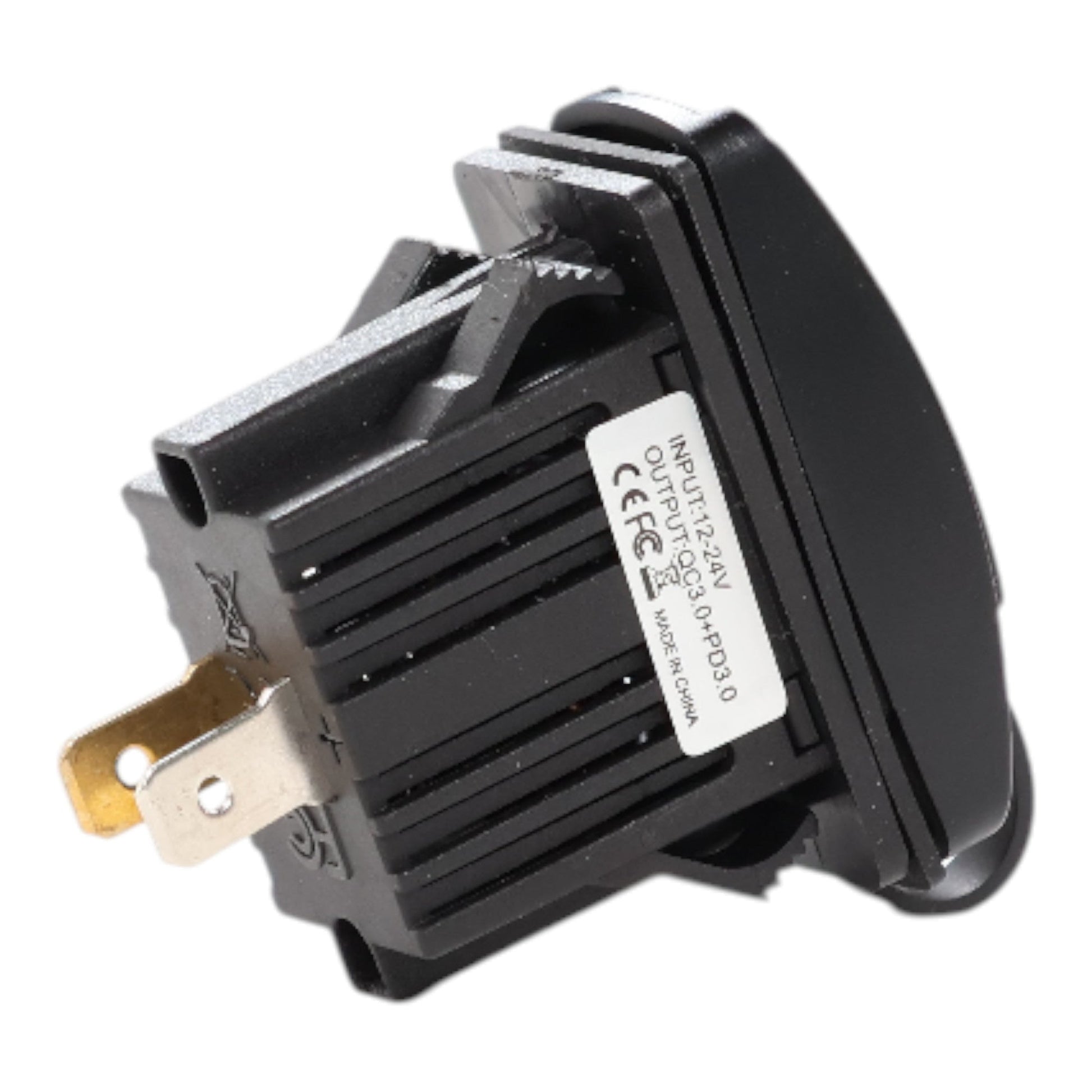 caravan rocker size usb charging socket recessed mount