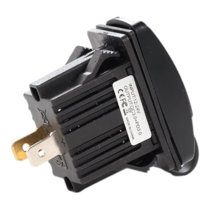 caravan rocker size usb charging socket recessed mount