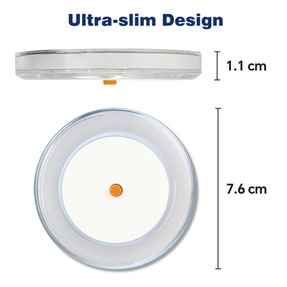 group of warm white disc lights displayed plainly