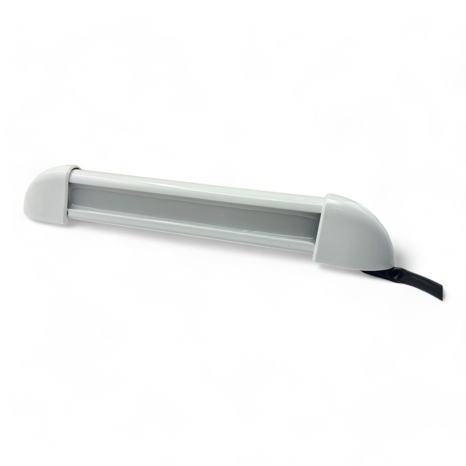 12v white exterior LED light glowing on table
