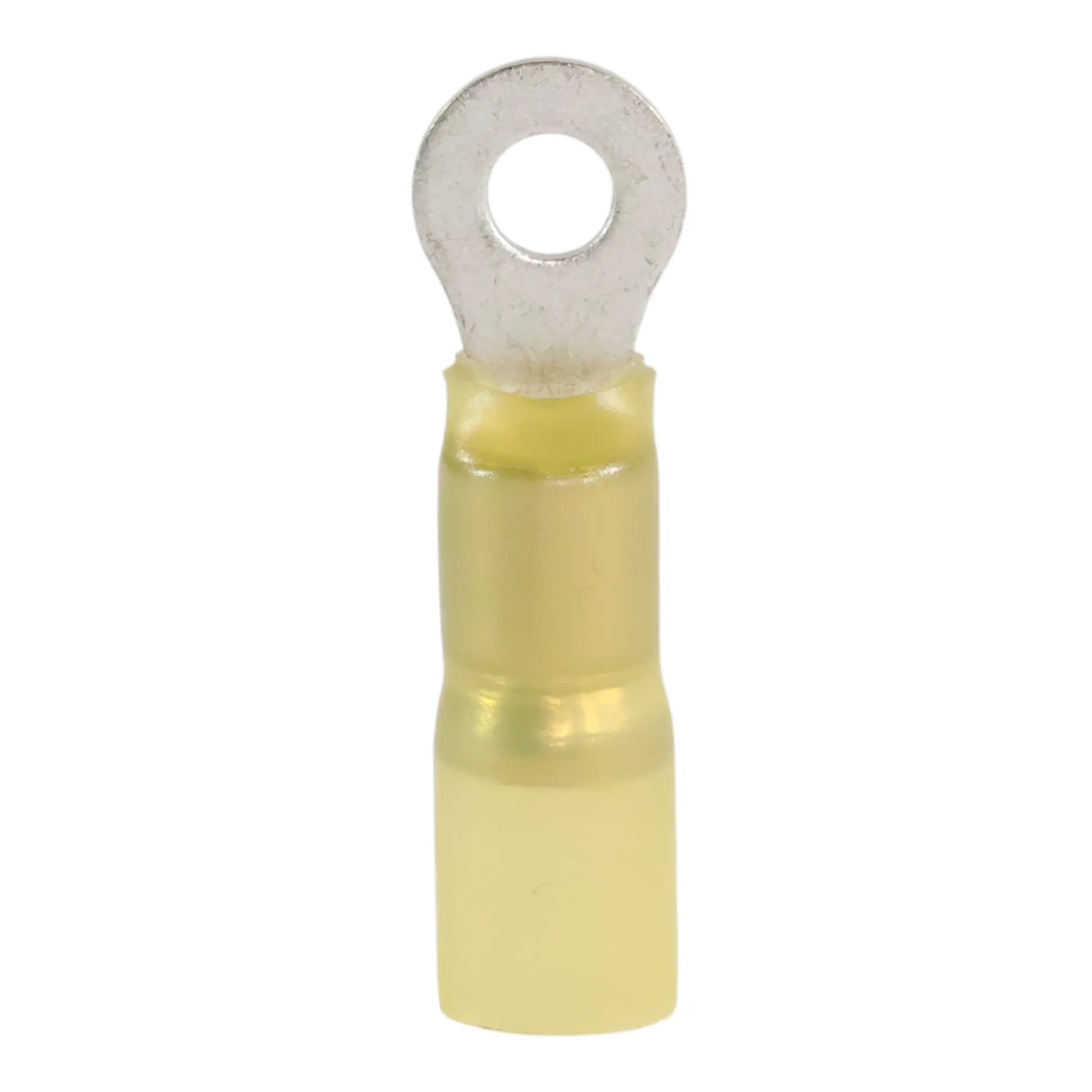 Yellow heat shrink ring terminal M4 (100 pack) for caravan, rv, and campervan waterproof 12v wiring connections