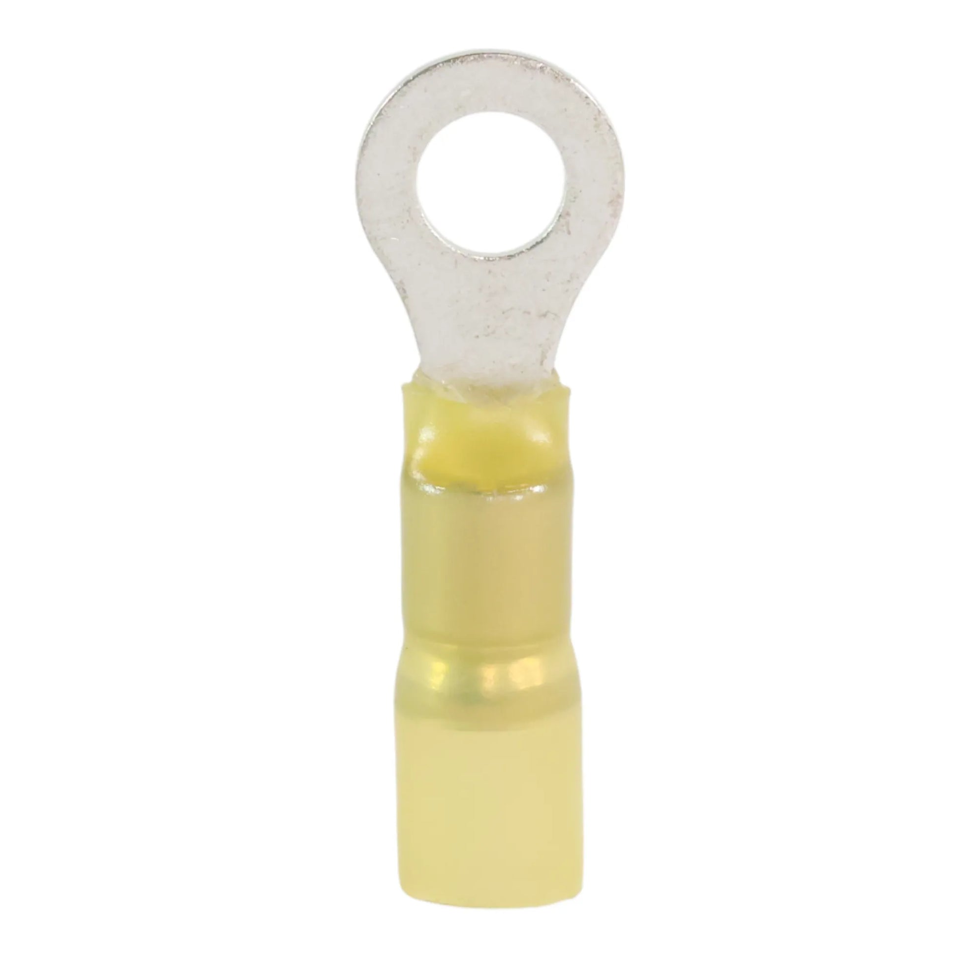 Yellow heat shrink ring terminal M6 (100 pack) for caravan, rv, and campervan waterproof 12v wiring connections