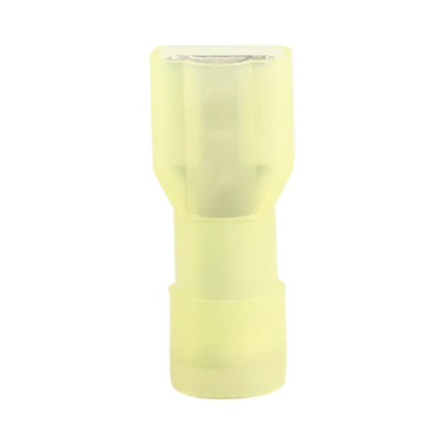 Yellow nylon fully insulated female quick disconnect (100 pack) for caravan, rv, and campervan 12v wiring connections