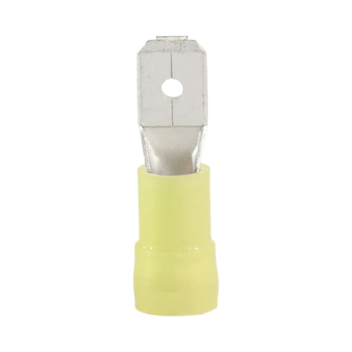 Yellow nylon male quick disconnect (100 pack) for caravan, rv, and campervan 12v wiring connections